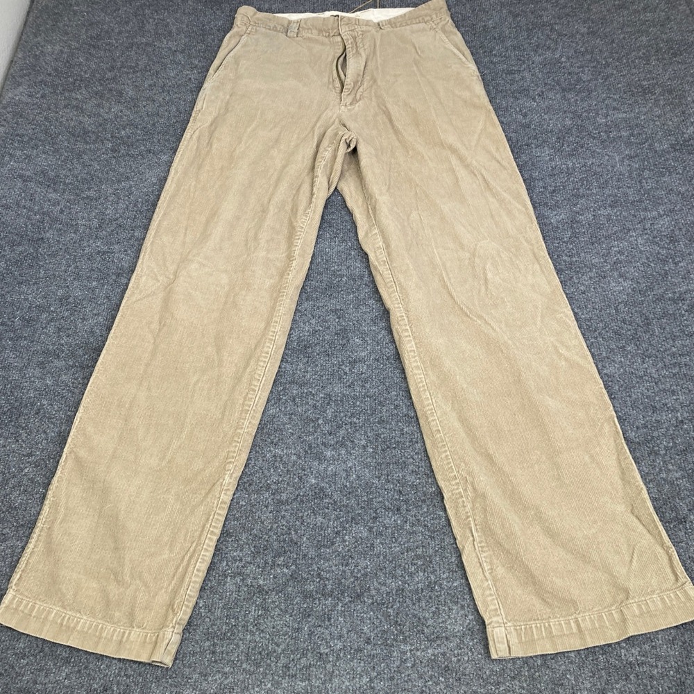 Gap Khakis Mens 32x34 Tan Corduroy Pants Straight Leg Y2K Cotton Casual Trousers